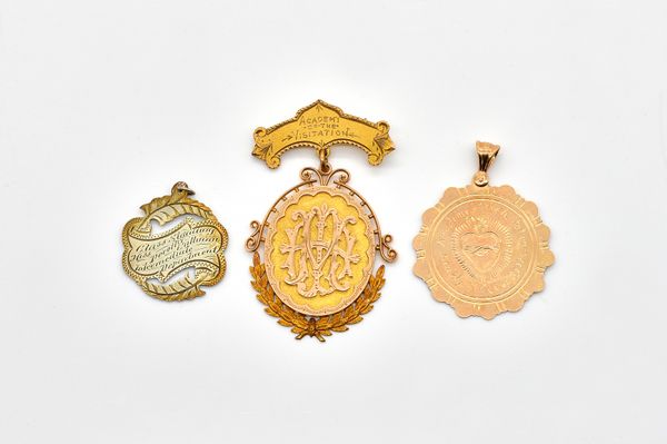 TWO AMERICAN GOLD PRIZE MEDALLIONS (2)