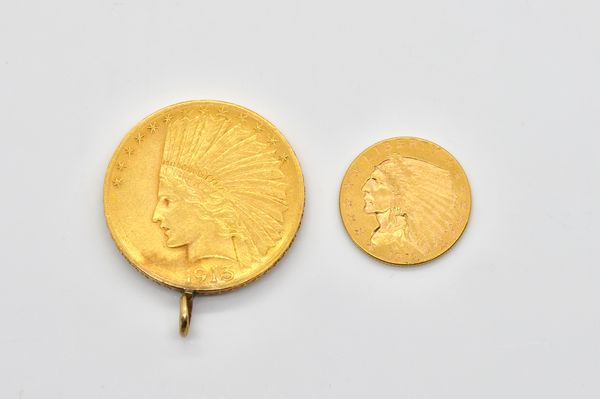 TWO U.S.A. GOLD COINS (2)