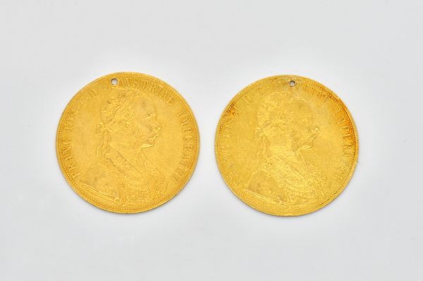 TWO AUSTRIAN FOUR DUCATS (2)