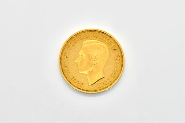 A GEORGE VI GOLD FIVE POUNDS PIECE PROOF 1937