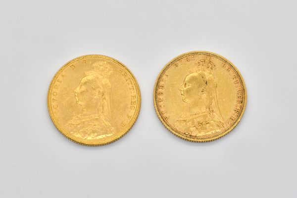 TWO VICTORIA JUBILEE HEAD SOVEREIGNS (2)