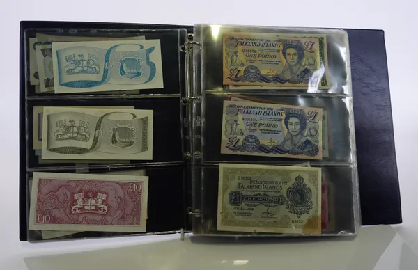 TWO ALBUMS CONTAINING A COLLECTION OF BANKNOTES AND POSTAL COVERS (2)