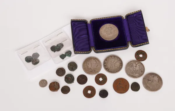 A QUANTITY OF BRITISH AND WORLD COINS (QTY)