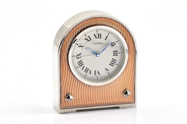 A CARTIER ALARM CLOCK