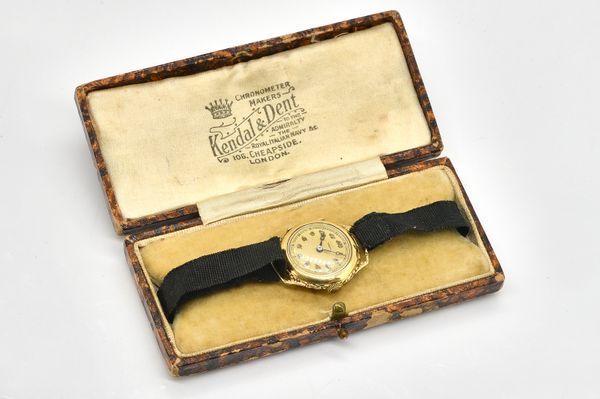 A LADIES GOLD CASED VIKING WRISTWATCH