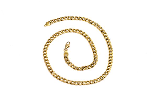 A 9CT GOLD CURB LINK NECKCHAIN