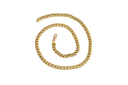 A 9CT GOLD CURB LINK NECKCHAIN
