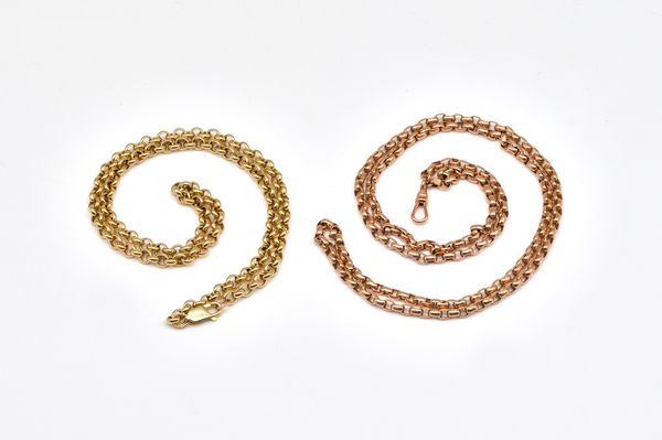 TWO GOLD NECKCHAINS (2)