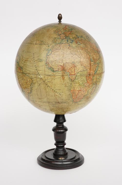 A FRENCH TERRESTRIAL GLOBE, BY J. LEBEGUE & CIE, PARIS