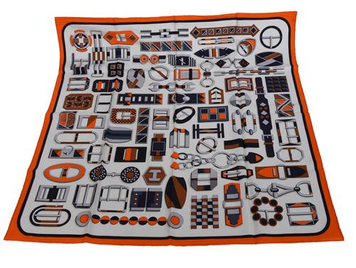 HERMES: ‘CARRE EN BOUCLES’ SILK SCARF BY VIRIGINIE JAMIN