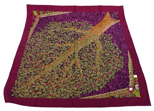 HERMES: ‘AXIS MUNDI (DETAIL)’ SILK SCARF BY CHRISTINE HENRY
