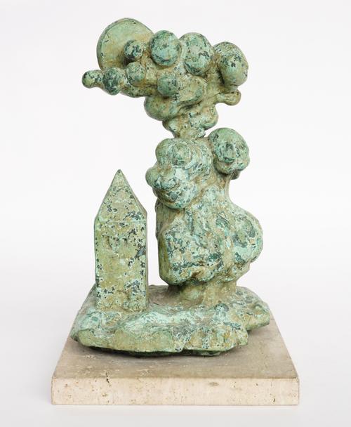 KEN FORD (BRITISH 1930-2018): ‘SUNSET AT CRANFORD’ GREEN PATINATED BRONZE SCULPTURE