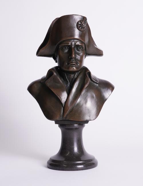 AFTER ANTONIO CANOVA (1757-1822): A FRENCH BRONZE BUST OF NAPOLEON BONAPARTE