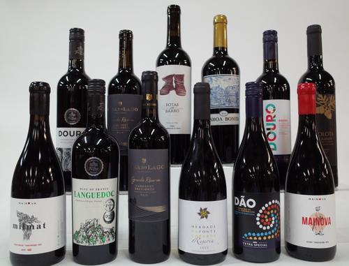 10 BOTTLES PORTUGUESE, 1 SPANISH AND 1 FRENCH RED WINE
