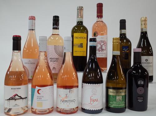 12 BOTTLES ITALIAN WHITE AND ROSÉ WINE