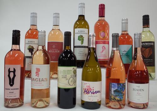 12 BOTTLES AMERICAN WHITE AND ROSÉ WINE