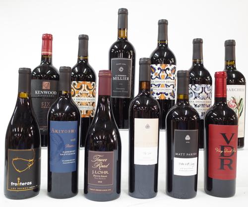12 BOTTLES AMERICAN RED WINE