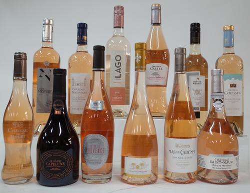 10 BOTTLES PROVENÇAL, 1 ENGLISH AND 1 PORTUGUESE ROSÉ WINE