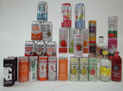 26 CANS AND 3 BOTTLES PRE-MIXED DRINKS
