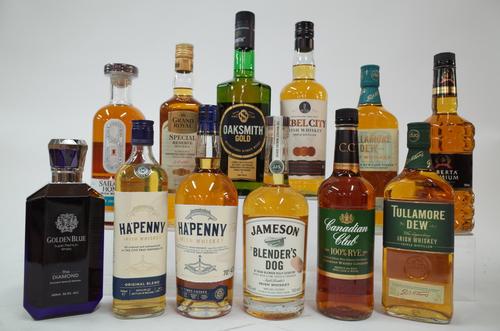 12 MIXED BOTTLES OF WHISKEY/WHISKY