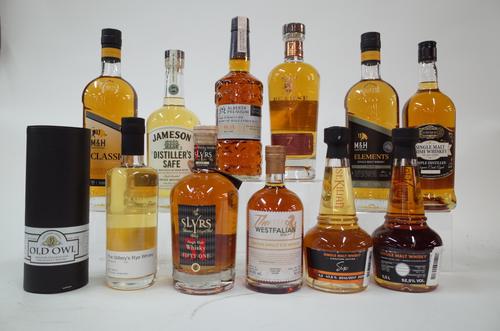 12 MIXED BOTTLES OF WHISKEY/WHISKY