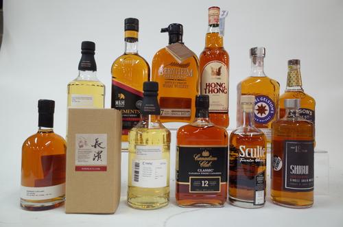 12 MIXED BOTTLES OF WHISKEY/WHISKY