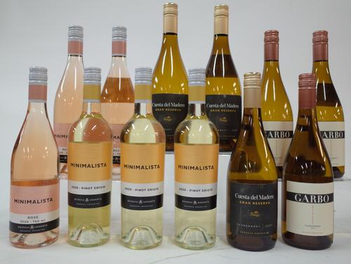 12 BOTTLES ARGENTINIAN WHITE AND ROSÉ WINE