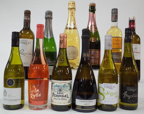 12 BOTTLES FRENCH WHITE, ROSÉ AND SPARKLING WINE
