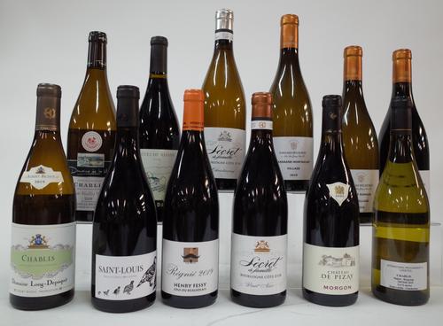 12 BOTTLES FRENCH RED AND WHITE WINE