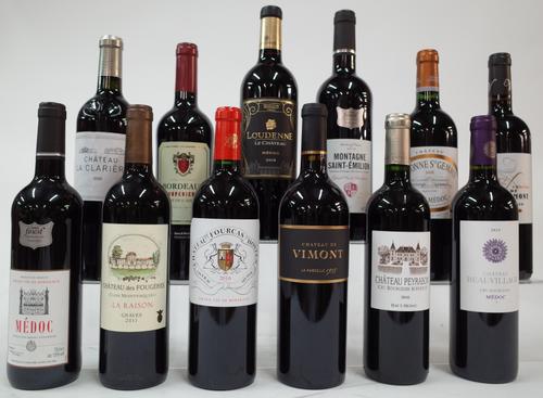 12 BOTTLES FRENCH RED WINE (BORDEAUX)