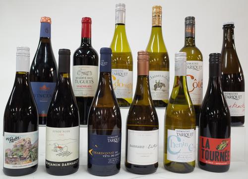 12 BOTTLES FRENCH RED AND WHITE WINE