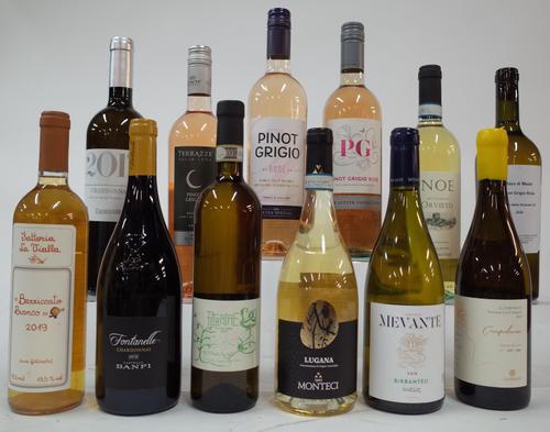 12 BOTTLES ITALIAN WHITE AND ROSÉ WINE
