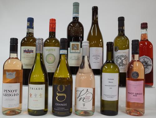 12 BOTTLES ITALIAN WHITE AND ROSÉ WINE