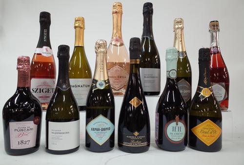 12 BOTTLES RUSSIAN, ROMANIAN, ITALIAN AND MOLDOVAN SPARKLING WINE
