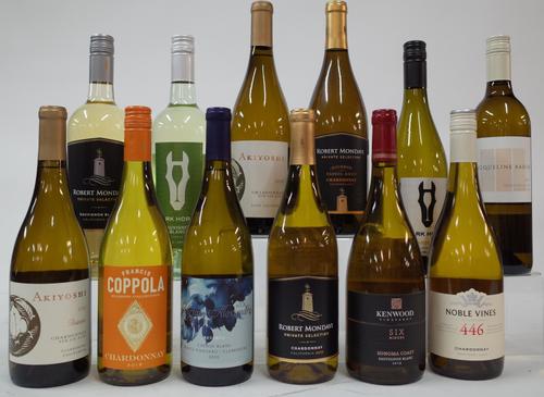 12 BOTTLES AMERICAN WHITE WINE