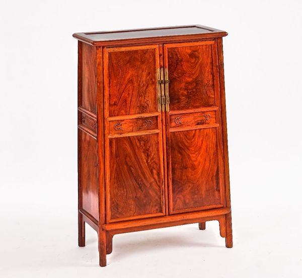 A 20TH CENTURY CHINESE HUALI SIDE CABINET