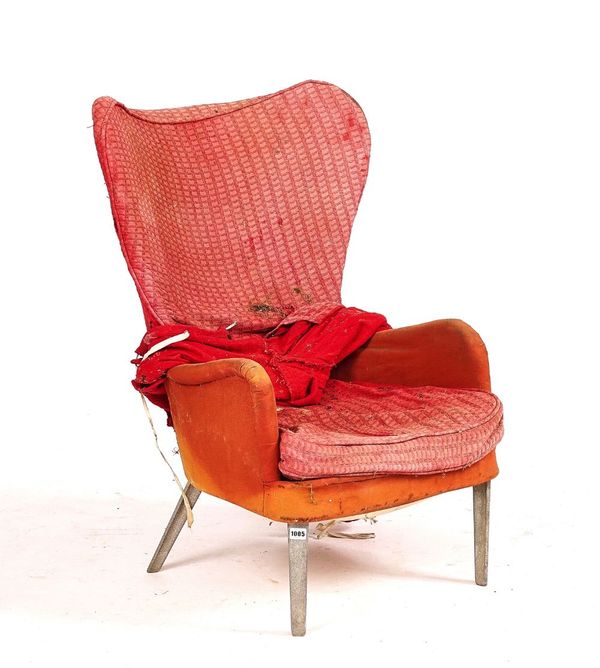 PROBABLY ERNEST RACE; A MID-20TH CENTURY WING-BACK EASY ARMCHAIR