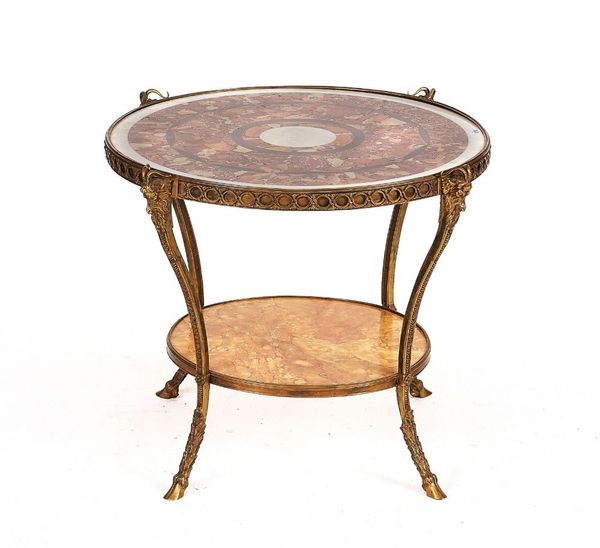 A LOUIS XVI STYLE GILT-METAL MOUNTED GUERIDON