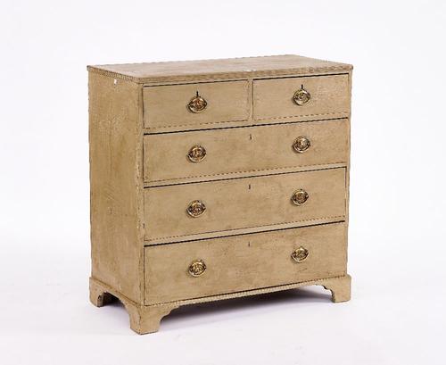 A GEORGE III LATER GREEN PAINTED CHEST