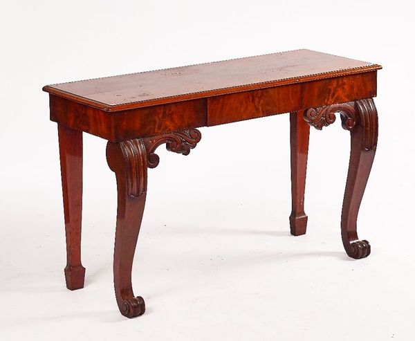 A VICTORIAN MAHOGANY CONSOLE TABLE