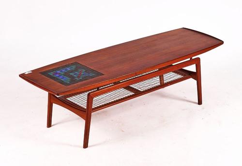 DANISH CONTROL FURNITUREMAKERS; A TEAK RECTANGULAR COFFEE TABLE