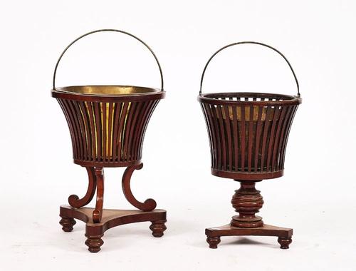 AN EARLY 19TH CENTURY DUTCH MAHOGANY JARDINIERE (2)