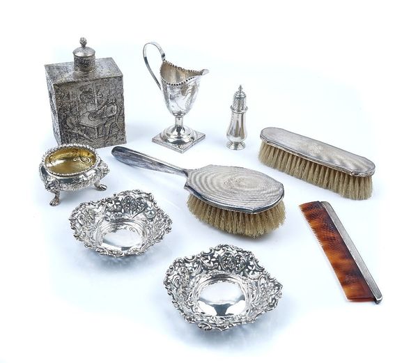 A GROUP OF SILVER AND FOREIGN WARES, (9)