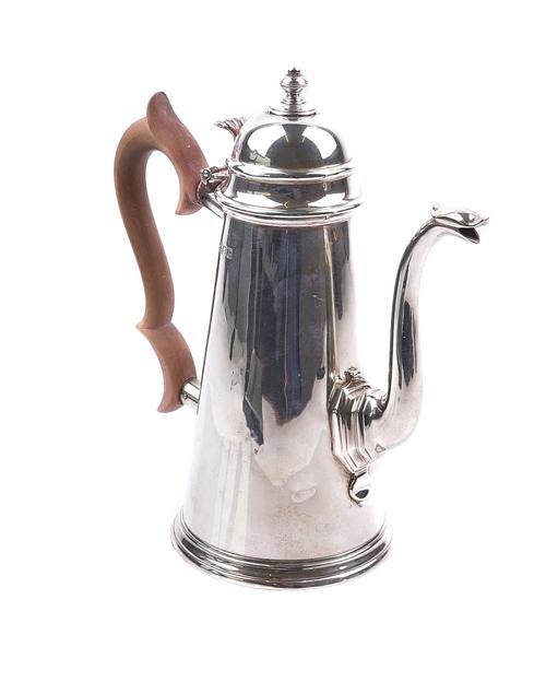 A SILVER COFFEE POT