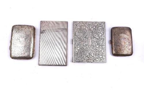FOUR CIGARETTE CASES (4)