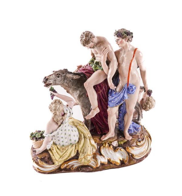 A MEISSEN GROUP OF DRUNKEN SILENUS