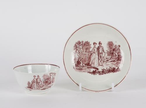 A  WORCESTER TEABOWL AND  SAUCER (2)