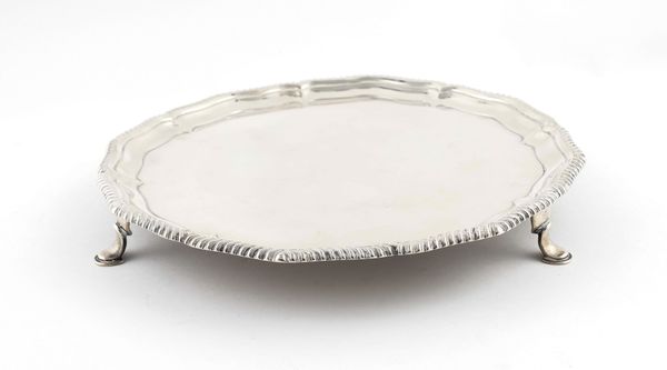 A LATE VICTORIAN SILVER SALVER