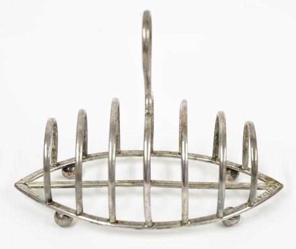 A LATE VICTORIAN SILVER TOASTRACK