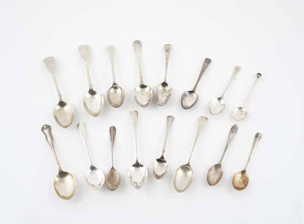 TWENTY-FIVE SILVER SPOONS AND TWO FOREIGN SPOONS (27)